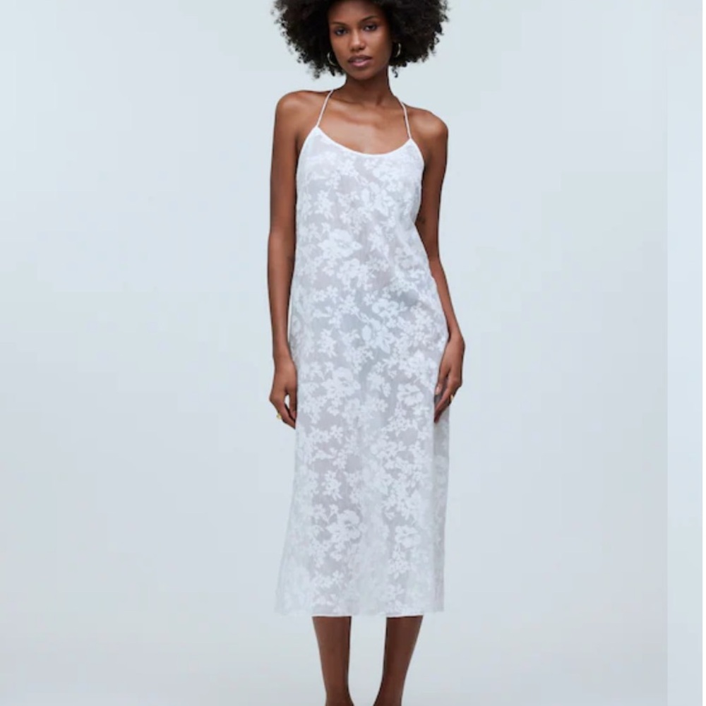 Madewell Swim floral halter cover-up midi dress, NWT M
